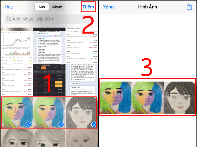 Tiến hành ghép các ảnh lại với nhau Tiến hành ghép các ảnh lại với nhau